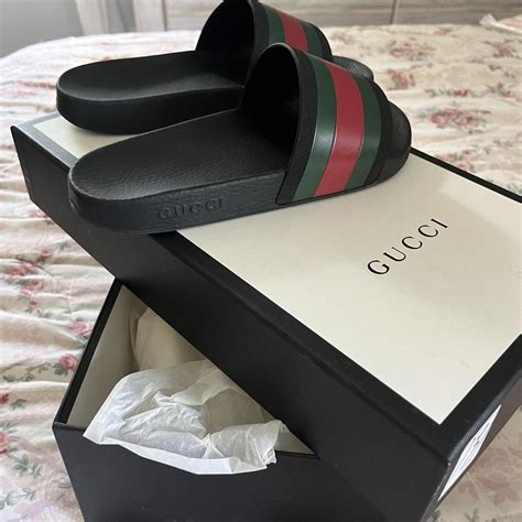 adult gucci slides|Gucci slides size 5.